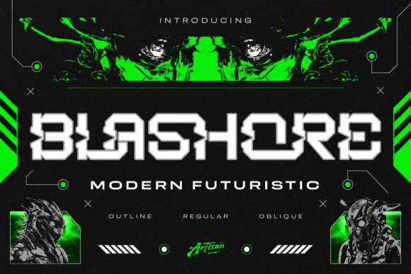 Blashore: The Futuristic Display Typeface for High-Energy Campaigns