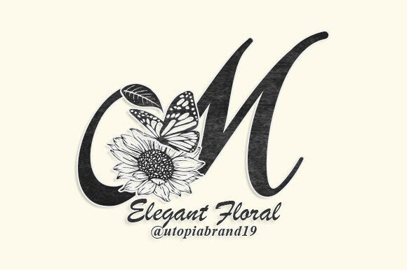 Elegant Floral Monogram for Editorial Design