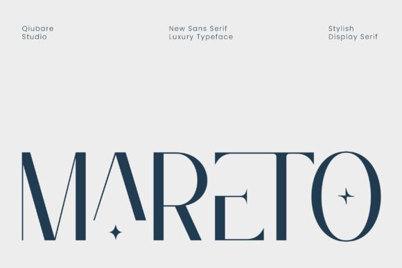 Mareto: A Luxurious Display Font for Modern Branding