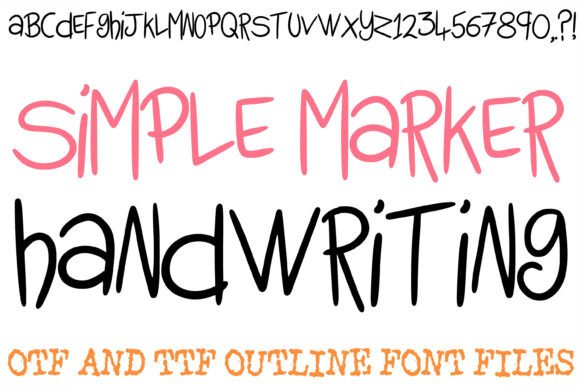 Simple Marker: The Perfect Handwritten Font for Your Crafts