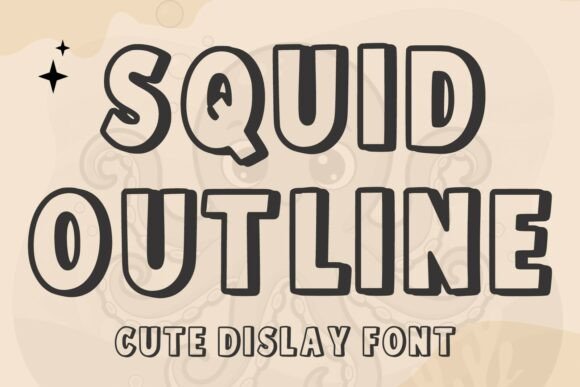 Squid Outline: A Playful Display Typeface for Bold Branding