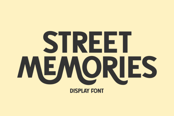 Street Memories: The Perfect Display Font for Editorial Design
