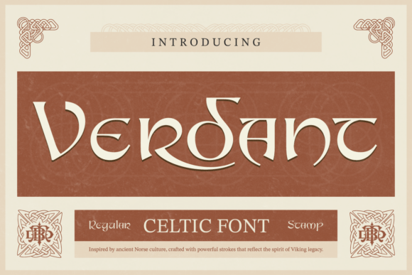Verdant: A Bold Celtic Display Font for Mythic Brand Identities